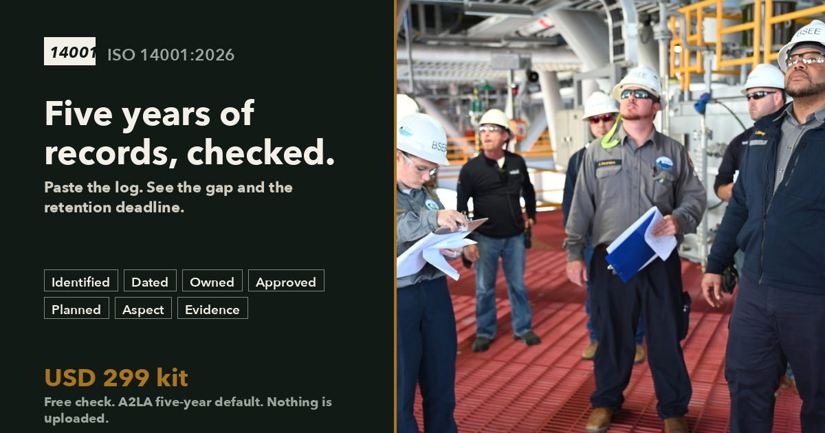 ISO 14001 Change Records social card
