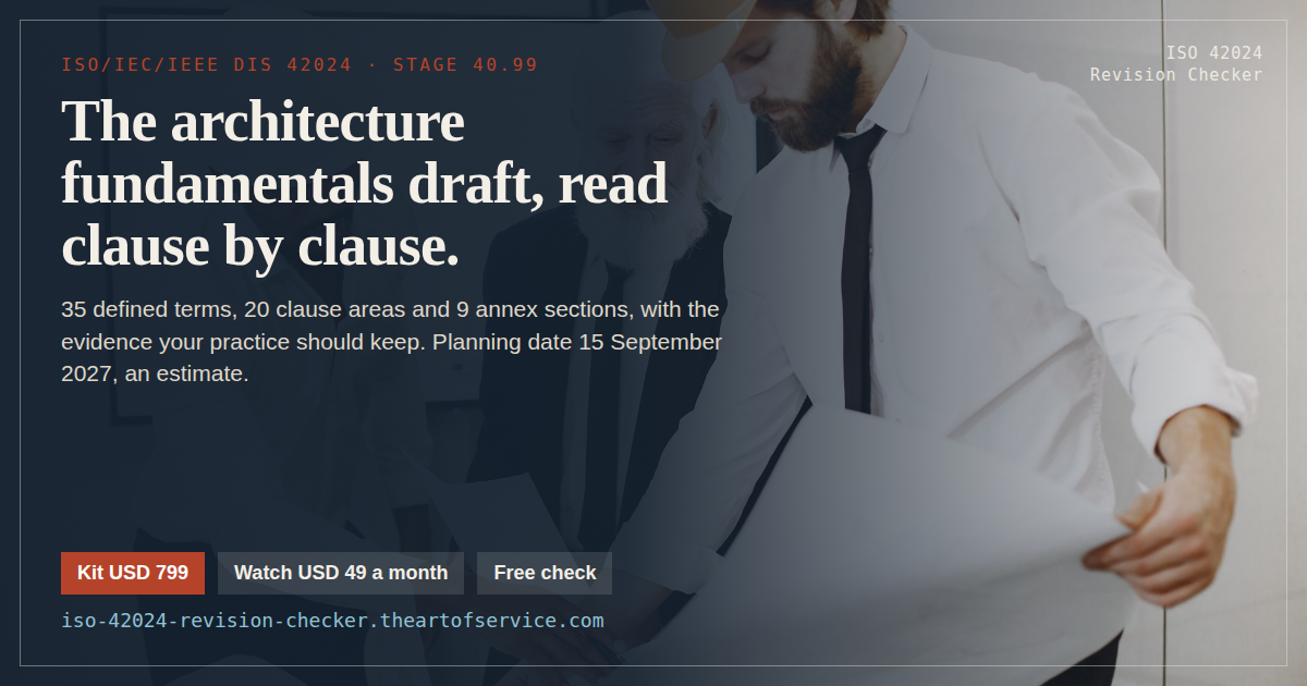 ISO 42024 Revision Checker, the draft read in full social card