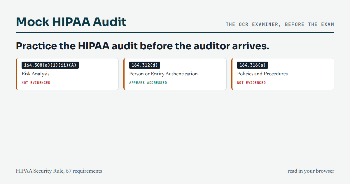 Mock HIPAA Audit social card
