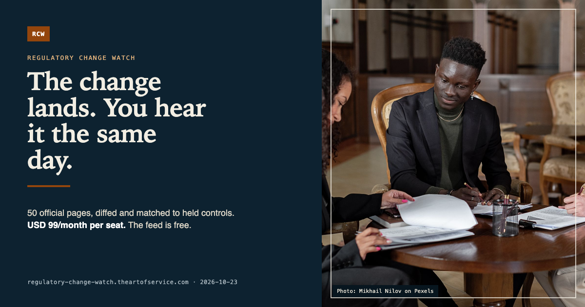 Regulatory Change Watch social card